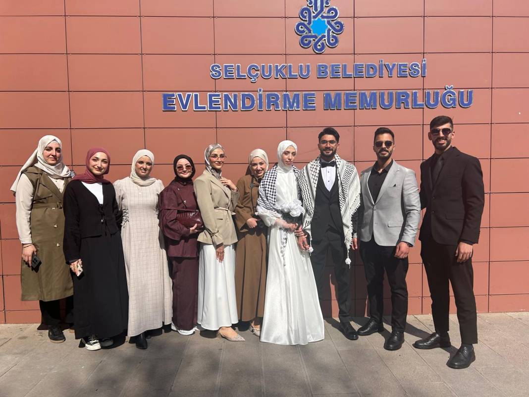 Gazzeli Sameh ile Suriyeli Amen Konya’da evlendi 9